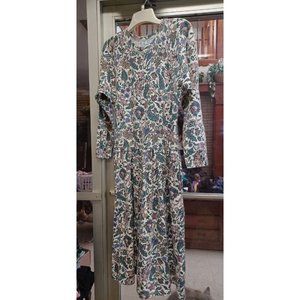 Unique Womens 80s Boho Long Dress Small Petite R.T. W. Ready to Wind-Down